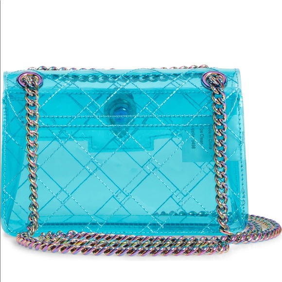 Transparent Blue Iridescent Chain Strap Bag NWT - Picture 5 of 7